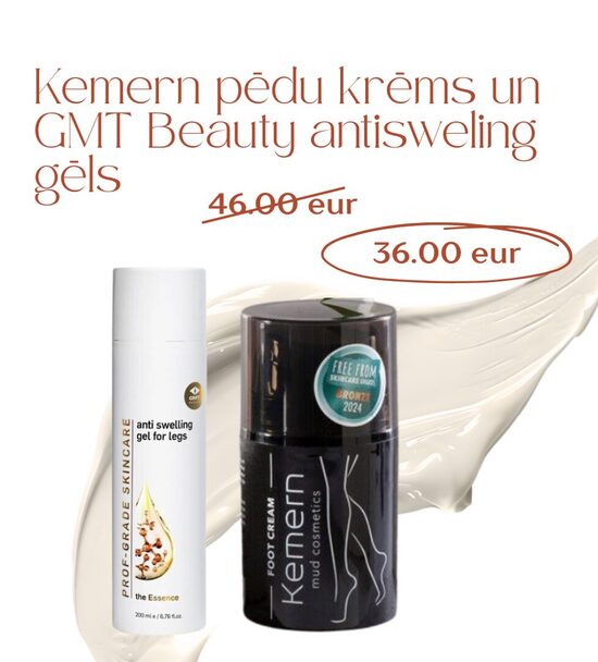 Kemern Pēdu krēms ar urea un GMT Beauty prettūskas gēls kājām, komplekts